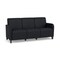 Lesro Siena Lounge Reception 3 Seat Tandem Seating No Center Arms, Black, MD Black Upholstery SN3101 - alternate 1